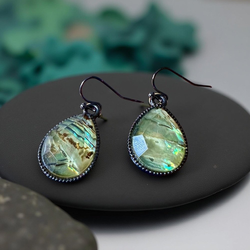 📦 REDUCED! Teardrop Abalone Earrings